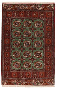  Turkaman Matto 110X167 Itämainen Käsinsolmittu Musta/Tummanruskea (Villa, Persia/Iran)