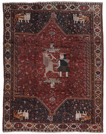  Itämainen Shiraz Matot Matto 215X285 Musta/Tummanpunainen (Villa, Persia/Iran)
