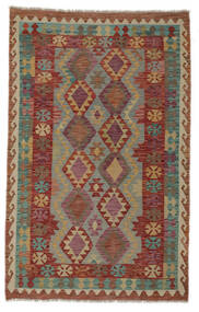  Kelim Afghan Old Style Matto 124X194 Itämainen Käsinkudottu Tummanruskea/Ruskea (Villa, Afganistan)