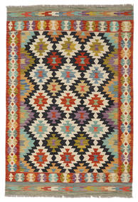  Kelim Afghan Old Style Matto 120X178 Itämainen Käsinkudottu Tummanpunainen/Tummanvihreä (Villa, Afganistan)