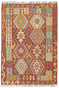  Kelim Afghan Old Style Matto 119X170 Itämainen Käsinkudottu Tummanpunainen/Ruskea (Villa, Afganistan)