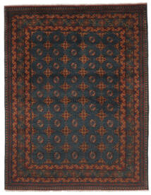  Afghan Matto 151X192 Itämainen Käsinsolmittu Musta/Tummanruskea (Villa, Afganistan)