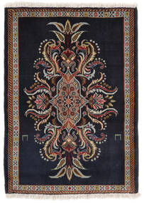  Keshan Matto 61X85 Itämainen Käsinsolmittu Musta/Tummanruskea (Villa, Persia/Iran)