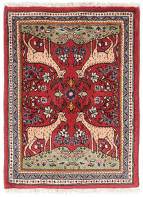  Sarough Matto 53X73 Itämainen Käsinsolmittu Tummanpunainen/Musta (Villa, Persia/Iran)