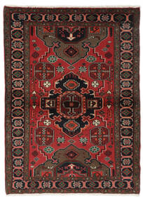  95X135 Hamadan Matot Käsinsolmittu Matto Musta/Tummanpunainen Persia/Iran 