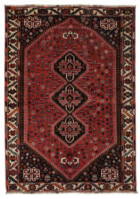  Shiraz Matto 175X255 Itämainen Käsinsolmittu Musta/Tummanruskea (Villa, Persia/Iran)