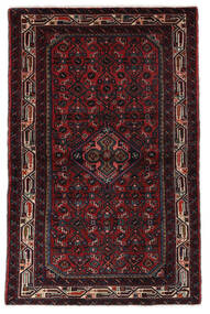  Persialainen Hosseinabad Matot Matto 102X160 Musta/Tummanpunainen (Villa, Persia/Iran)