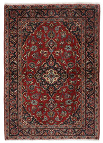  Keshan Matto 100X140 Itämainen Käsinsolmittu Musta/Tummanruskea (Villa, Persia/Iran)