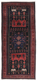  Persialainen Kurdi Matot Matto 146X328 Käytävämatto Musta/Tummanpunainen (Villa, Persia/Iran)