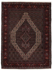  Senneh Matto 126X163 Itämainen Käsinsolmittu Musta (Villa, Persia/Iran)