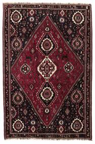  Shiraz Matto 185X285 Itämainen Käsinsolmittu Musta/Tummanpunainen (Villa, Persia/Iran)