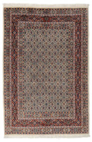  Moud Matto 100X148 Itämainen Käsinsolmittu Tummanruskea/Musta (Villa/Silkki, Persia/Iran)