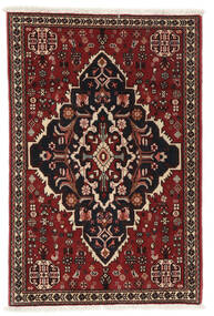  Persialainen Abadeh Matot Matto 75X113 Musta/Tummanpunainen (Villa, Persia/Iran)