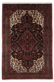  153X232 Nahavand Old Matot Käsinsolmittu Matto Musta/Tummanpunainen Persia/Iran 