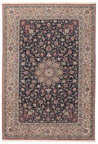  Isfahan Silkkiloimi Matto 215X305 Itämainen Käsinsolmittu Tummanruskea/Musta (Villa/Silkki, Persia/Iran)