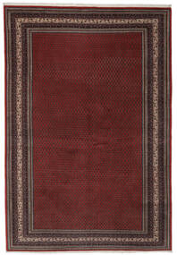 Sarough Mir Matto 214X312 Itämainen Käsinsolmittu Musta/Tummanpunainen (Villa, Persia/Iran)