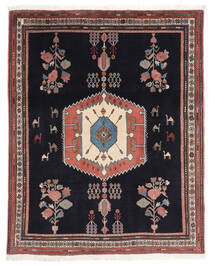  Afshar Shahre Babak Matto 133X166 Itämainen Käsinsolmittu Tummanvioletti/Tummanruskea (Villa, Persia/Iran)