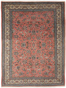  Sarough Matto 247X334 Itämainen Käsinsolmittu Tummanruskea/Tummanpunainen (Villa, Persia/Iran)