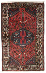  Persialainen Hamadan Matot Matto 130X210 Musta/Tummanpunainen (Villa, Persia/Iran)
