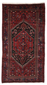 Hamadan Matot Matto 130X245 Musta/Tummanpunainen (Villa, Persia/Iran)
