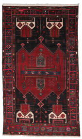 Persialainen Hamadan Matot Matto 147X245 Musta/Tummanpunainen (Villa, Persia/Iran)