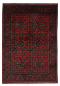  Afghan Khal Mohammadi Matto 143X208 Itämainen Käsinsolmittu Musta/Tummanpunainen (Villa, )