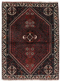  Shiraz Matto 112X153 Itämainen Käsinsolmittu Musta (Villa, Persia/Iran)