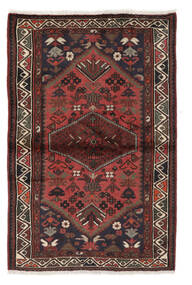  Persialainen Hamadan Matot Matto 101X152 Musta/Tummanpunainen (Villa, Persia/Iran)
