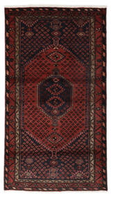 107X190 Hamadan Matot Matto Itämainen Musta/Tummanpunainen (Villa, Persia/Iran)