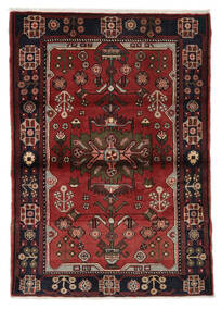  Persialainen Hamadan Matot Matto 112X159 Musta/Tummanpunainen (Villa, Persia/Iran)