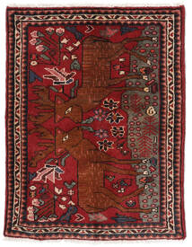  Asadabad Matto 61X87 Itämainen Käsinsolmittu Musta/Tummanpunainen (Villa, Persia/Iran)