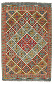 123X185 Kelim Afghan Old Style Matot Matto Itämainen Tummanpunainen/Musta (Villa, Afganistan)