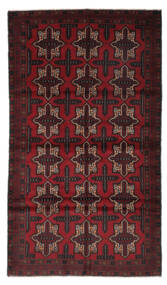 Beluch Matto 110X194 Itämainen Käsinsolmittu Musta/Tummanpunainen (Villa, Afganistan)