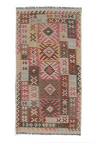  Kelim Afghan Old Style Matto 106X209 Itämainen Käsinkudottu Tummanruskea/Ruskea (Villa, Afganistan)