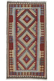  Itämainen Kelim Afghan Old Style Matot Matto 100X195 Ruskea/Tummanpunainen (Villa, Afganistan)