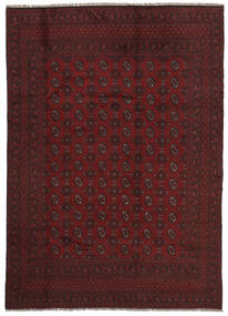 200X281 Afghan Fine Matot Matto Itämainen Musta/Tummanpunainen (Villa, Afganistan)