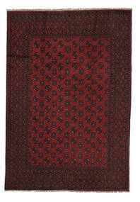  Itämainen Afghan Fine Matot Matto 196X286 Musta/Tummanpunainen (Villa, Afganistan)