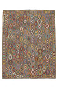268X345 Kelim Afghan Old Style Matot Matto Itämainen Ruskea/Tummanpunainen Isot (Villa, Afganistan)