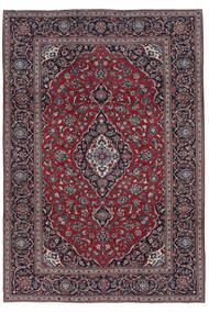  Keshan Matto 240X351 Itämainen Käsinsolmittu Musta/Tummanpunainen (Villa, Persia/Iran)