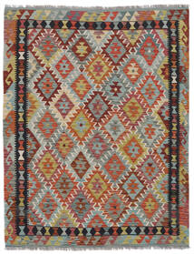  Kelim Afghan Old Style Matto 154X195 Itämainen Käsinkudottu Tummanruskea/Tummanharmaa (Villa, Afganistan)