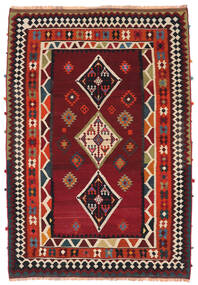 Kelim Vintage Matto 164X243 Itämainen Käsinkudottu Musta/Tummanruskea (Villa, Persia/Iran)