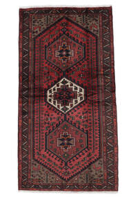  114X213 Hamadan Matot Käsinsolmittu Matto Musta/Tummanpunainen Persia/Iran 