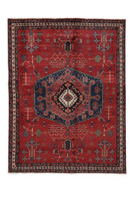 Afshar Matto 168X222 Itämainen Käsinsolmittu Musta/Tummanpunainen (Villa, Persia/Iran)