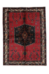  Afshar Matto 155X207 Itämainen Käsinsolmittu Musta/Tummanpunainen (Villa, Persia/Iran)