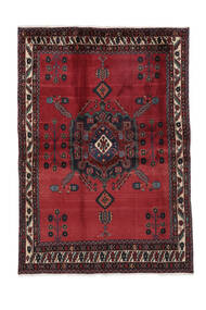  Afshar Matto 169X239 Itämainen Käsinsolmittu Musta/Tummanpunainen (Villa, Persia/Iran)