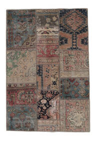  Patchwork - Persien/Iran Matto 104X156 Moderni Käsinsolmittu Tummanruskea/Musta (Villa, Persia/Iran)