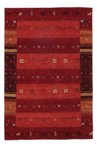  Gabbeh Indo Matto 120X180 Moderni Käsinsolmittu Musta/Tummanpunainen (Villa, Intia)