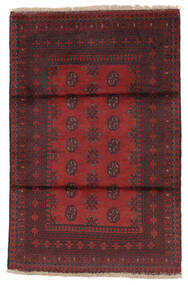  Afghan Fine Matot 99X150 Villamatto Musta/Tummanpunainen Pieni Matto 