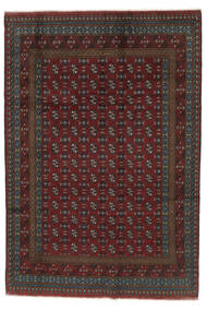  Itämainen Afghan Fine Matot Matto 199X289 Musta/Tummanpunainen (Villa, Afganistan)
