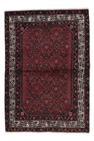  Itämainen Hamadan Matot Matto 112X163 Musta/Tummanpunainen (Villa, Persia/Iran)